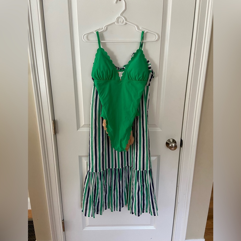 J crew factory bathing suit and cover up